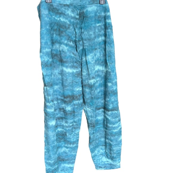 Susan Graver Lifestyle Regular Printed Cashmoozie Jogger Pants Teal Sz 2X - Picture 3 of 3